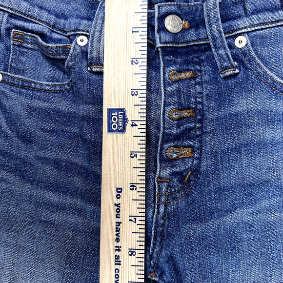 Madewell Jeans Women’s 25 Blue Slim Straight Mid Rise Medium Wash Button Fly - Picture 6 of 12
